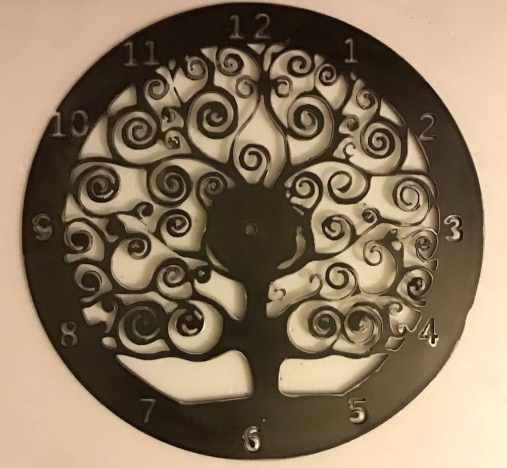 horloge arbre de vie spirale