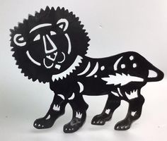 Signe du zodiaque Lion en métal découpé, décoration murale